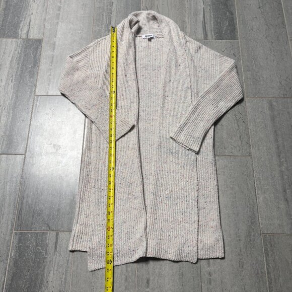 BB Dakota Chill Pill Speckled Open Front Longline Knit Cardigan Sweater Size XS - Picture 5 of 9